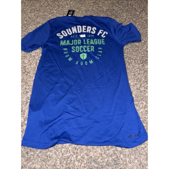 Lue Adidas Seattle Sounders Soccer Shirt - Picture 6 of 6